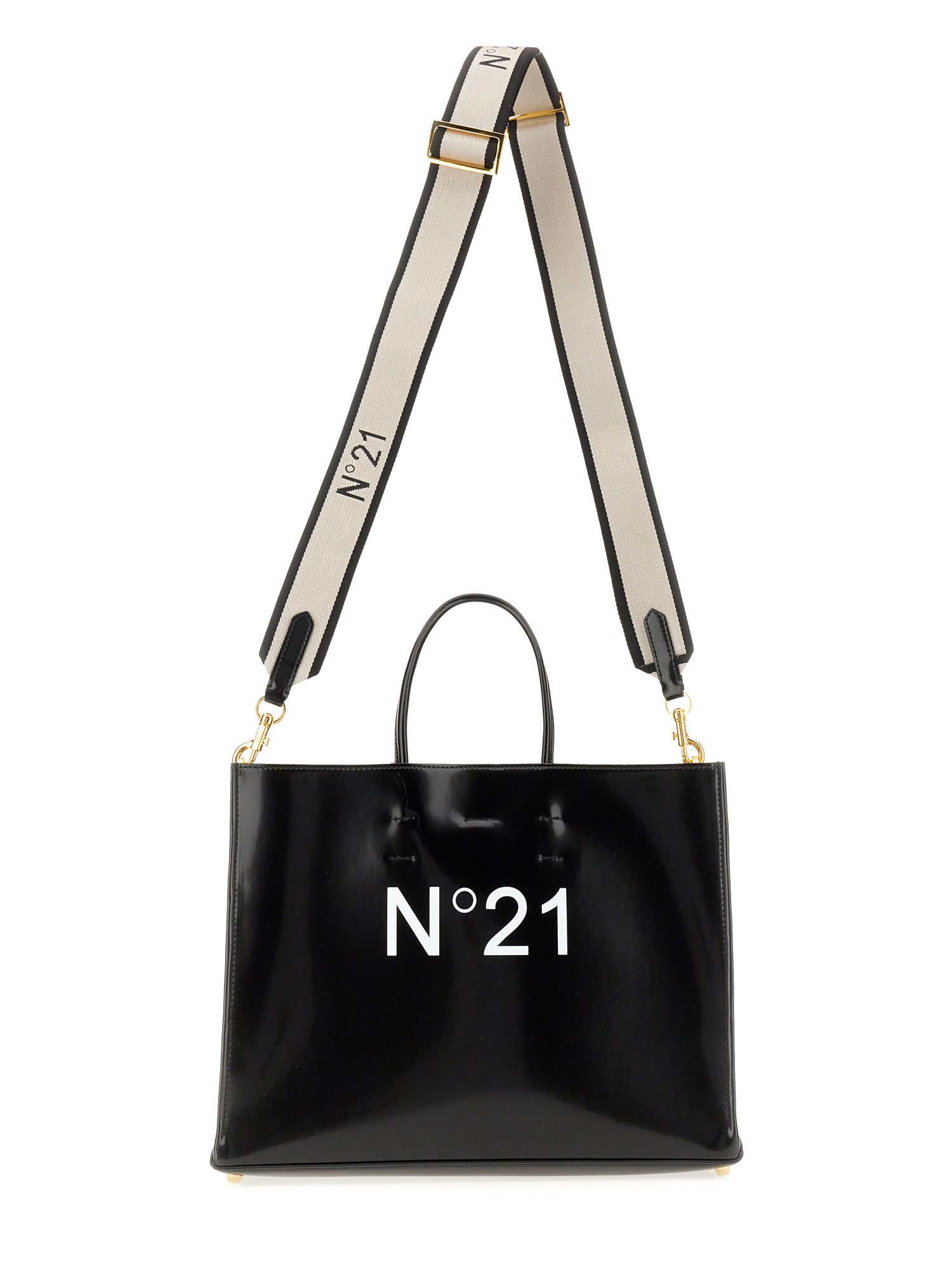 N°21    FAUX LEATHER LOGO SHOPPER BAG