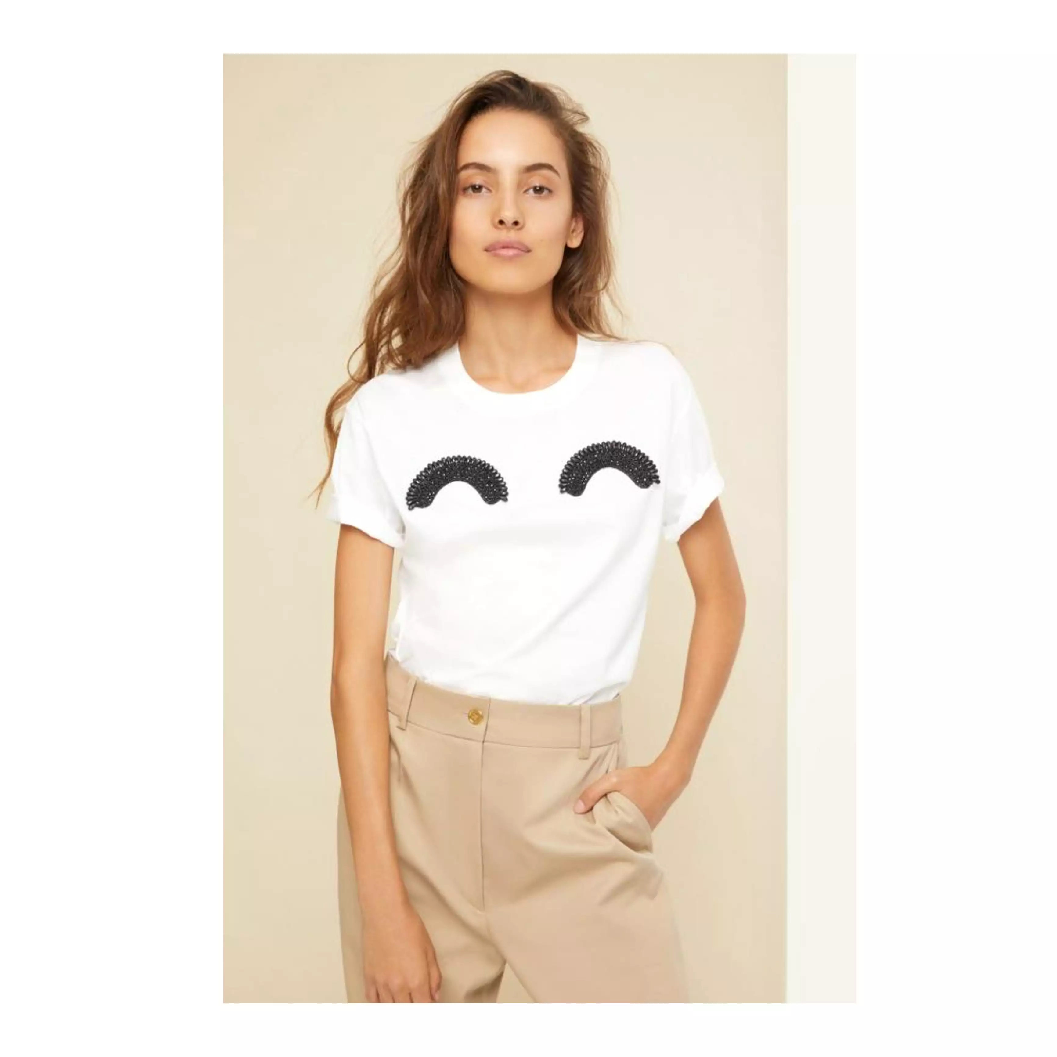 PATOU EMBELLISHED T SHIRT