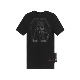 Philipp Plein Platinum Cut Round Neck Skull Men's T-Shirt