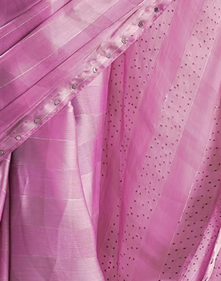 Pink Chiffon Plain Sarees