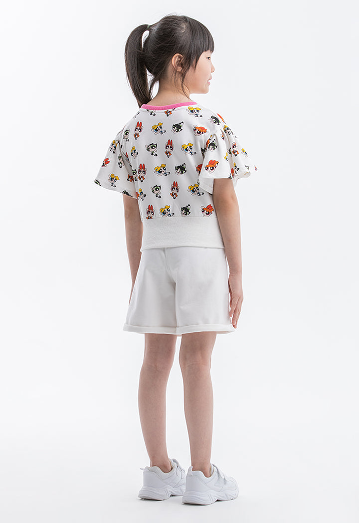 Powerpuff Girls Printed T-Shirt and Shorts Set