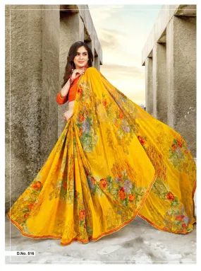 Priya Paridhi Sitafal Fancy Weightless Designer Less Border Sarees