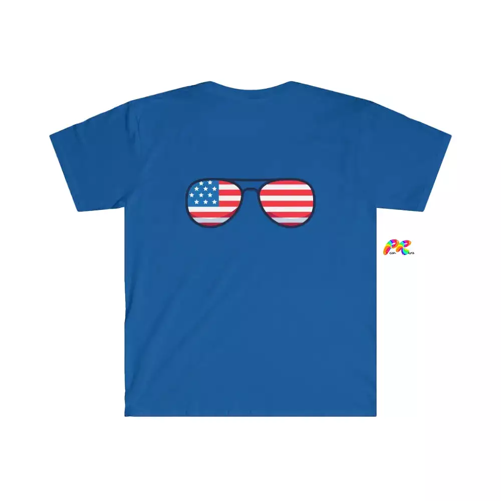 Red White Blue Sunglasses Unisex Softstyle T-Shirt