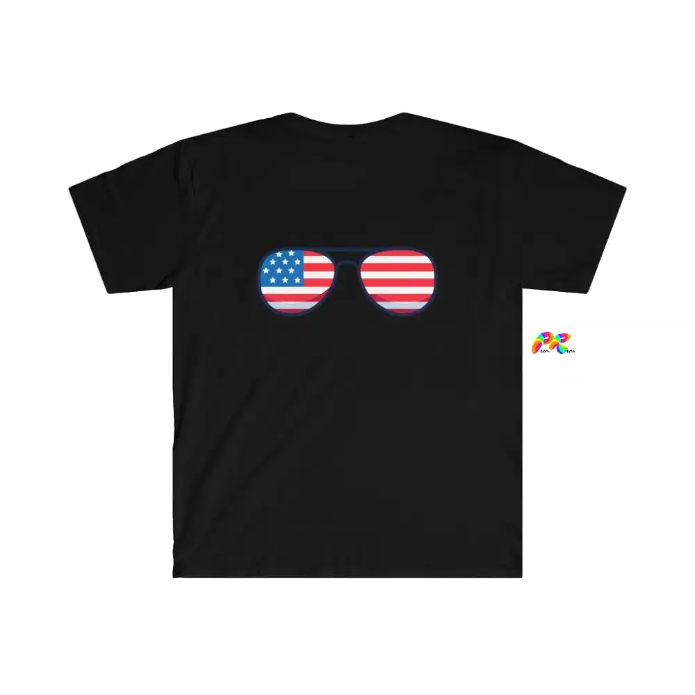 Red White Blue Sunglasses Unisex Softstyle T-Shirt