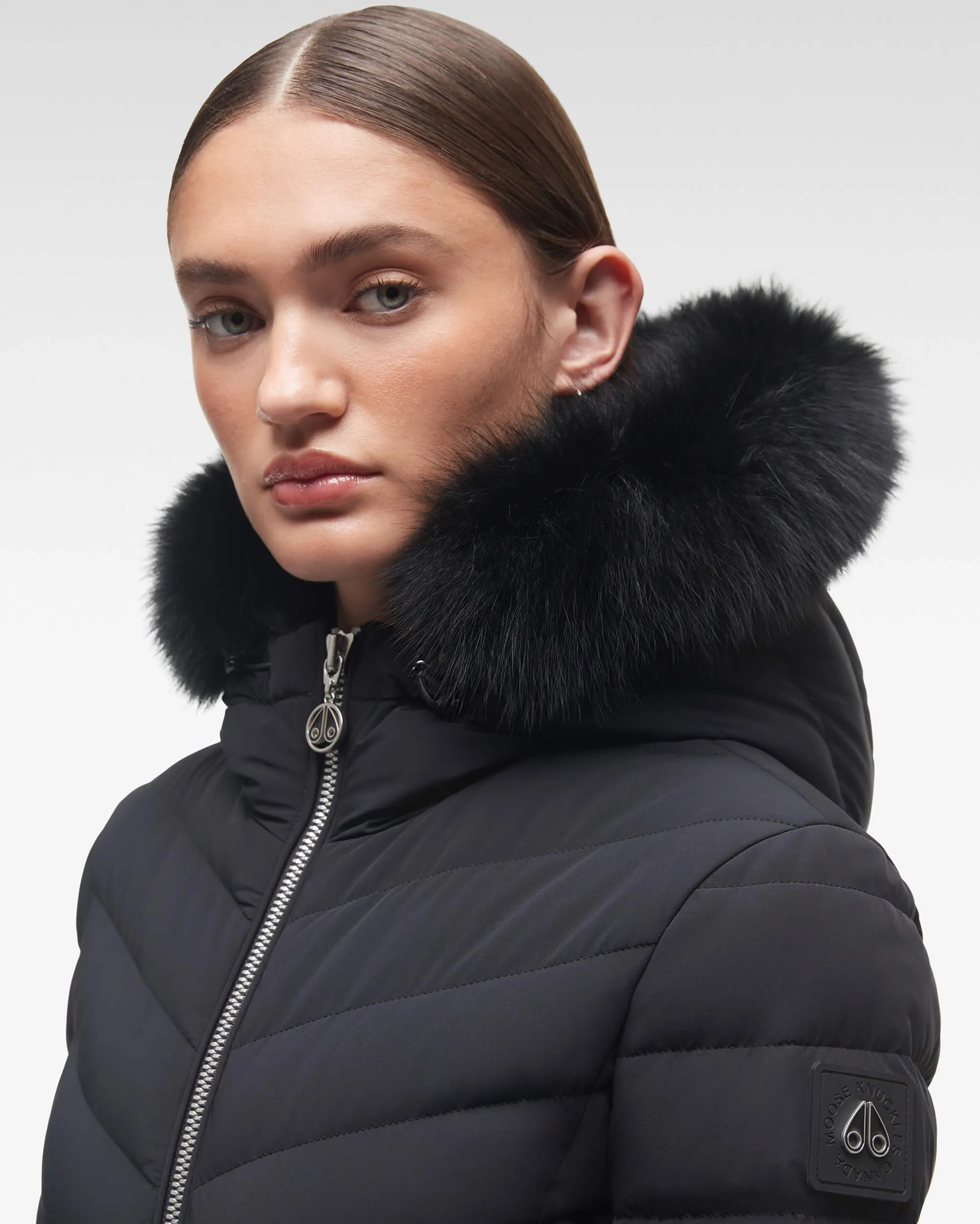 Roselawn Jacket Black / Black Fox Fur