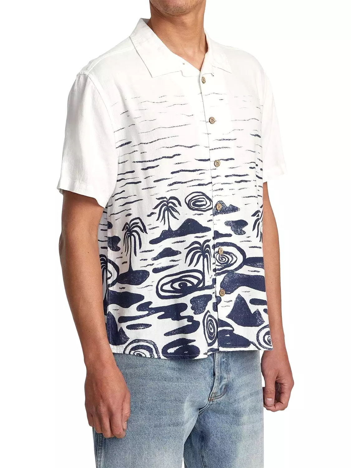 RVCA Men's Wasted Palms Shirt