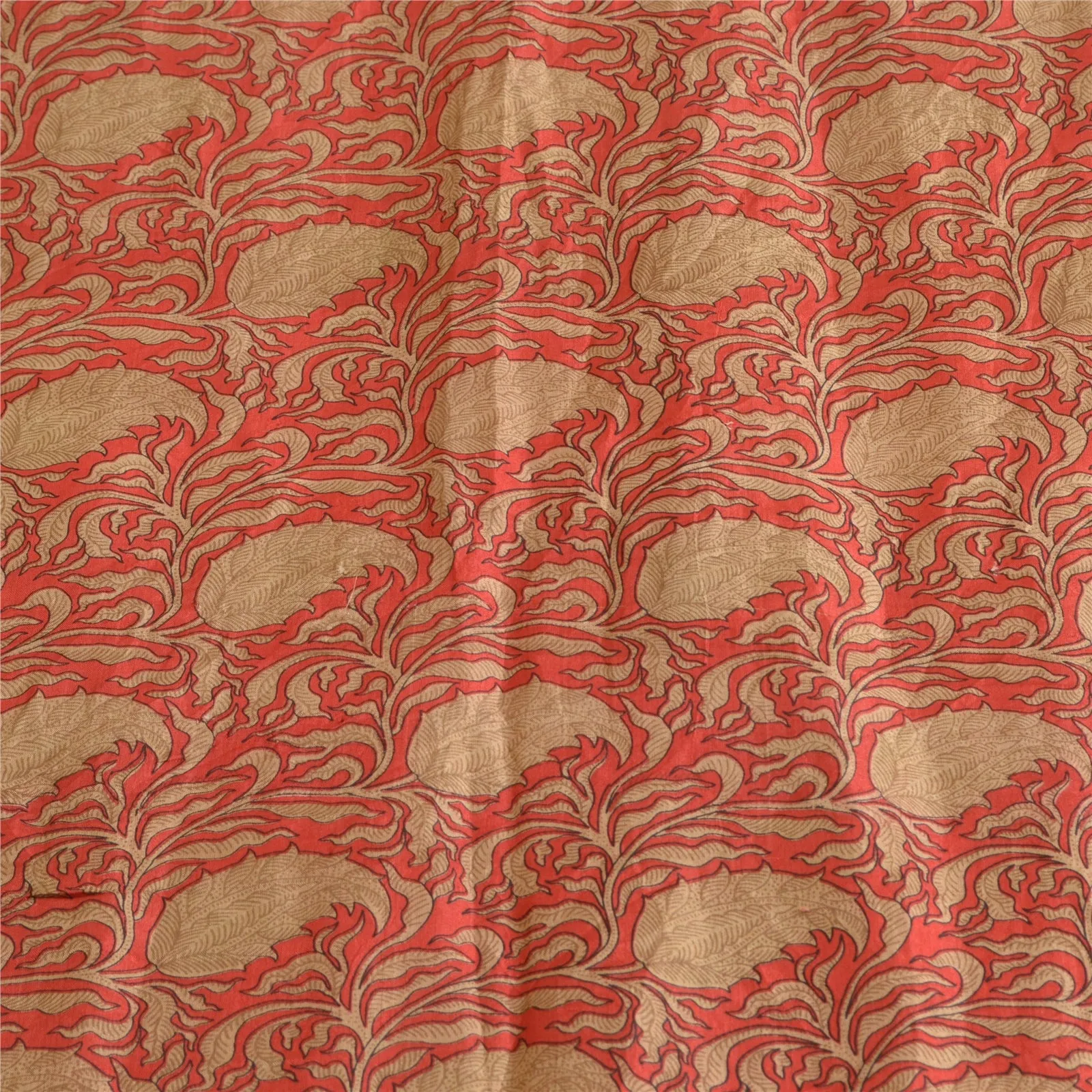 Sanskriti Vintage Sarees Pure Silk Quilting Felting Craft Fabric Printed Sari