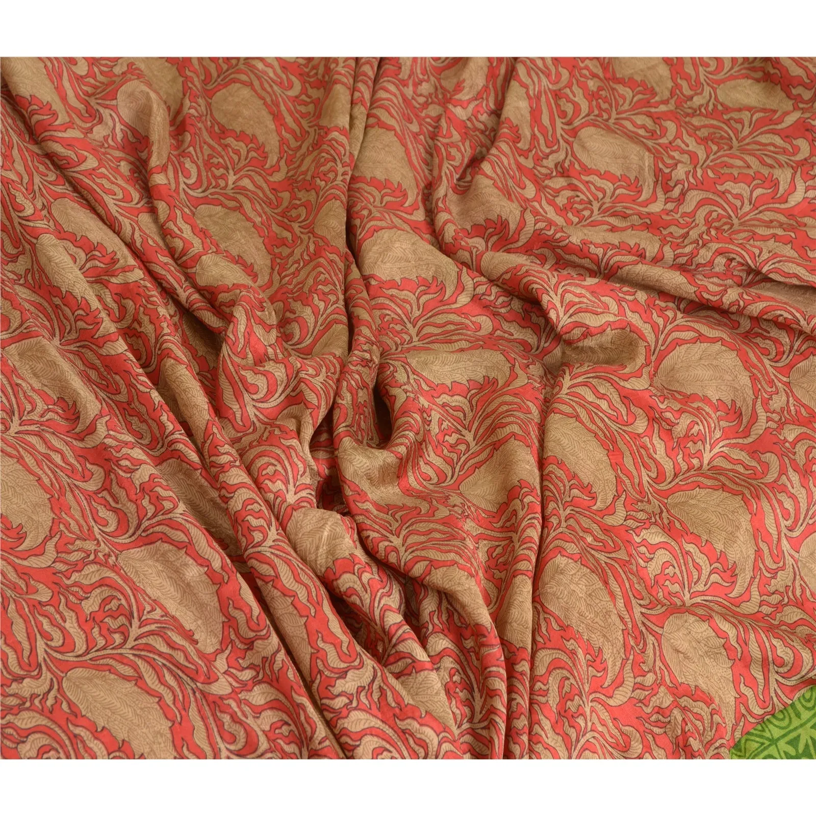 Sanskriti Vintage Sarees Pure Silk Quilting Felting Craft Fabric Printed Sari