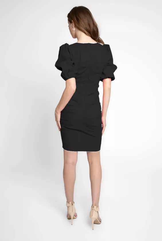 Stretch Puff Sleeve Lauren Dress