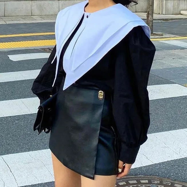 TALIA FAUX LEATHER SKIRT