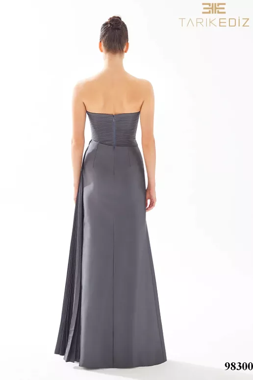 Tarik Ediz Plitz Gown - Anthracite