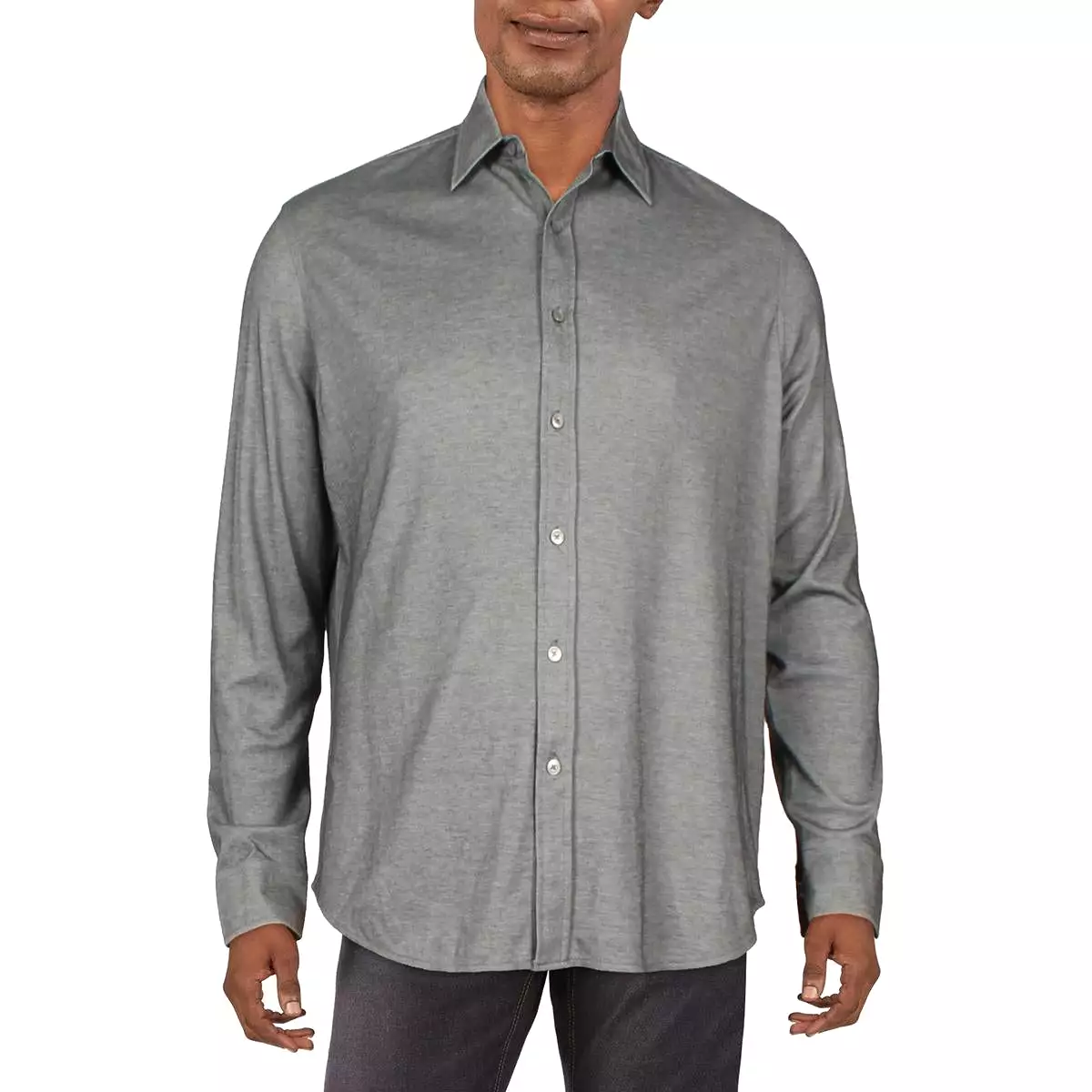 Tasso Elba Mens Textured Collar Button-Down Shirt