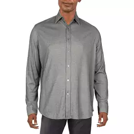 Tasso Elba Mens Textured Collar Button-Down Shirt