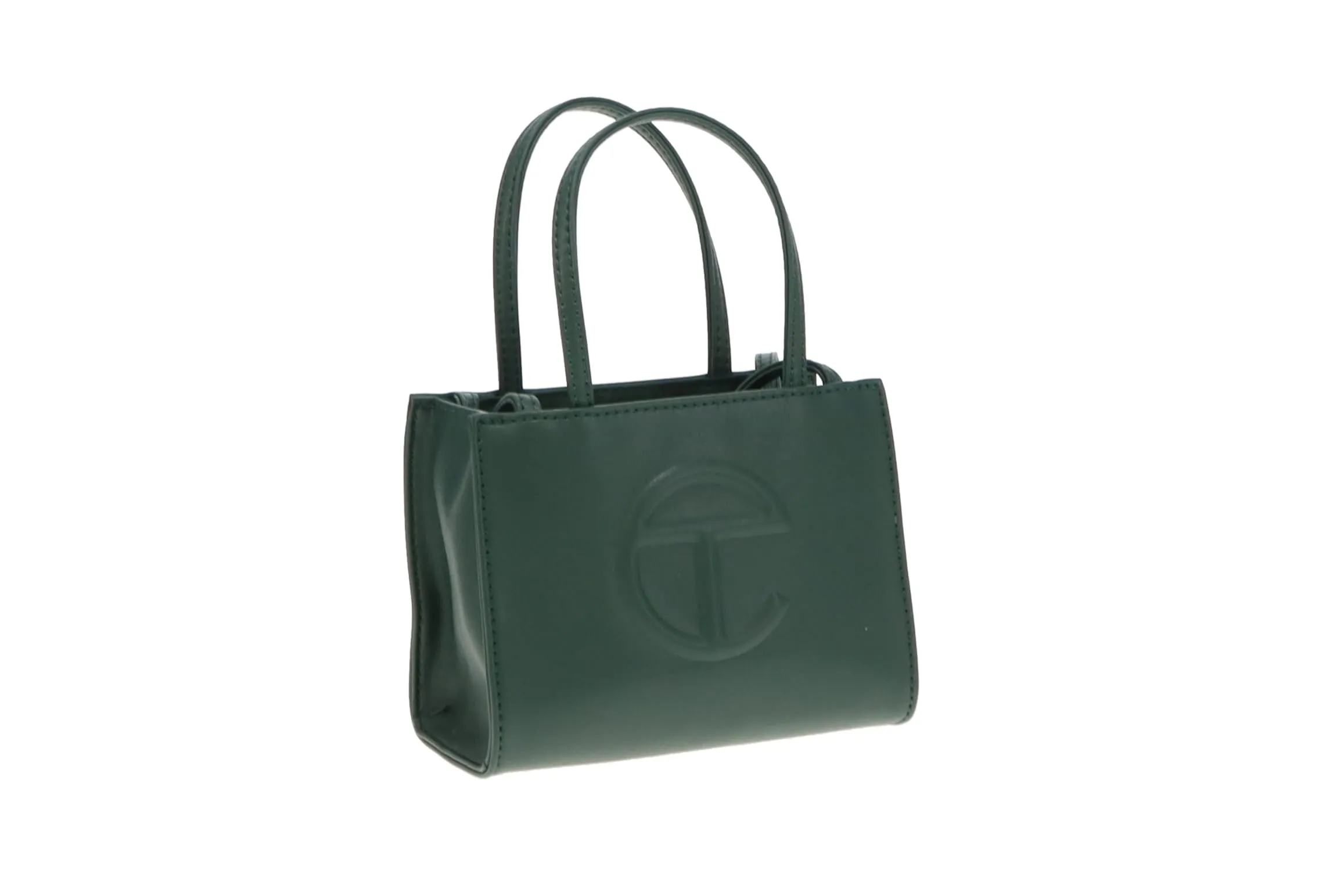 Telfar Dark Olive Faux leather Small Shopping Bag