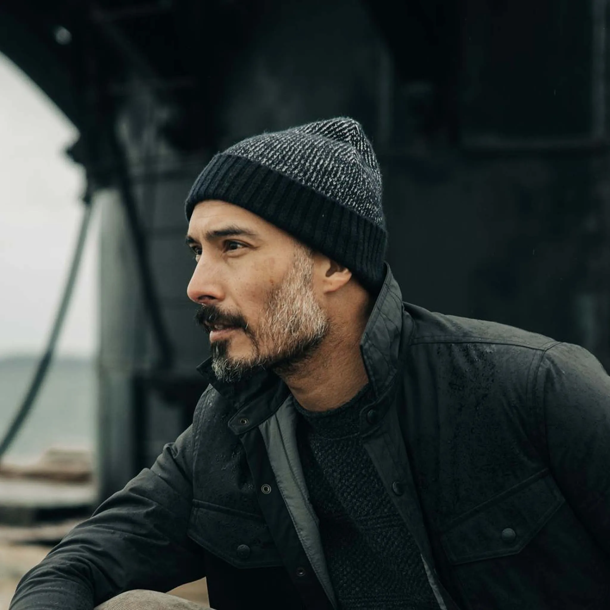 The Headland Beanie in Dark Navy