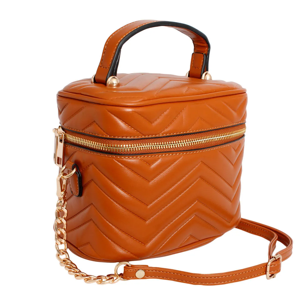 Vanity Case Crossbody Bag - Camel