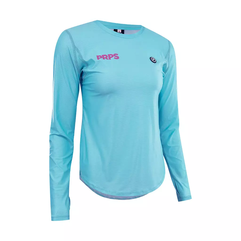 Women Long Sleeve Running Shirt Hypermesh ELITE (Arctic Blue)