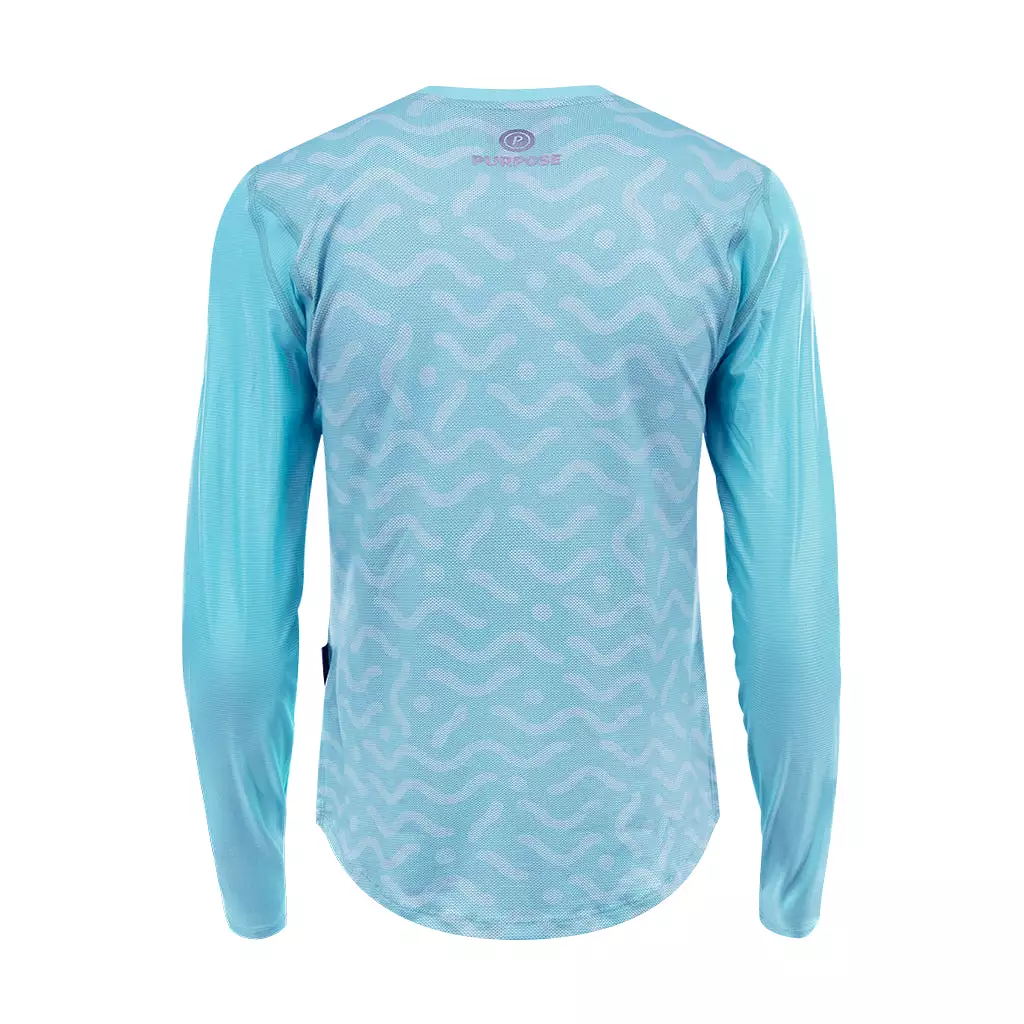 Women Long Sleeve Running Shirt Hypermesh ELITE (Arctic Blue)