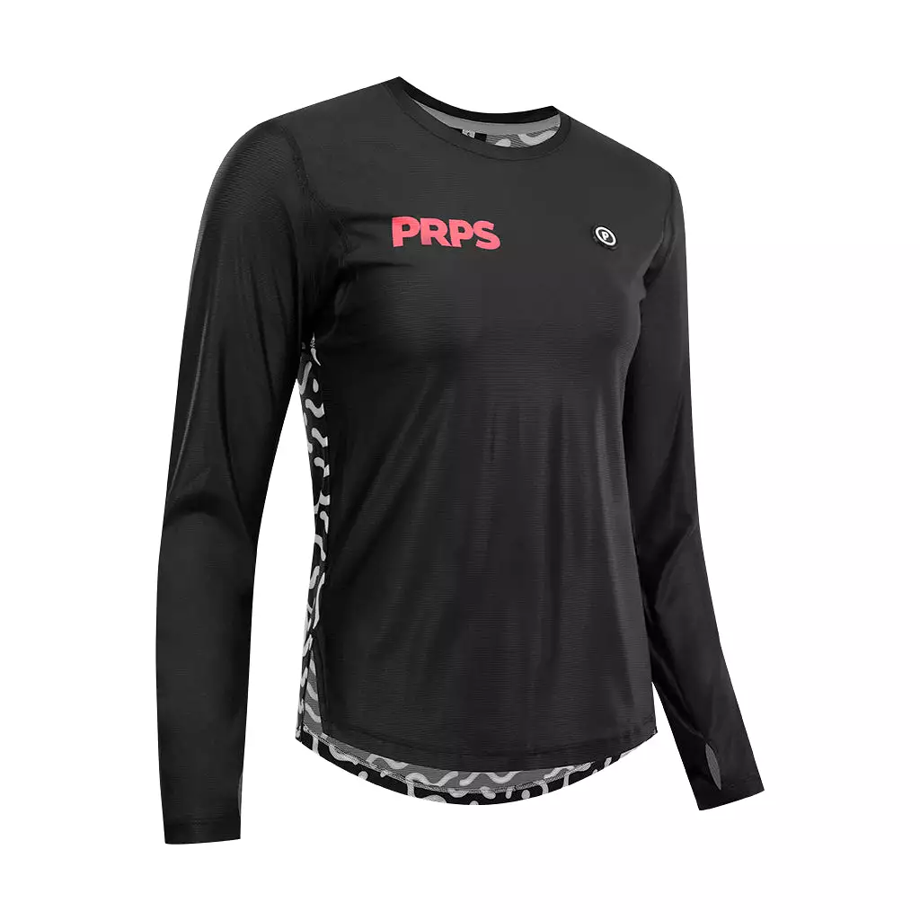 Women Long Sleeve Running Shirt Hypermesh ELITE (Black)