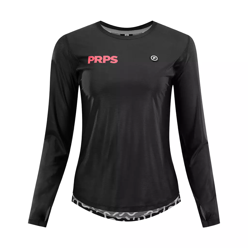 Women Long Sleeve Running Shirt Hypermesh ELITE (Black)