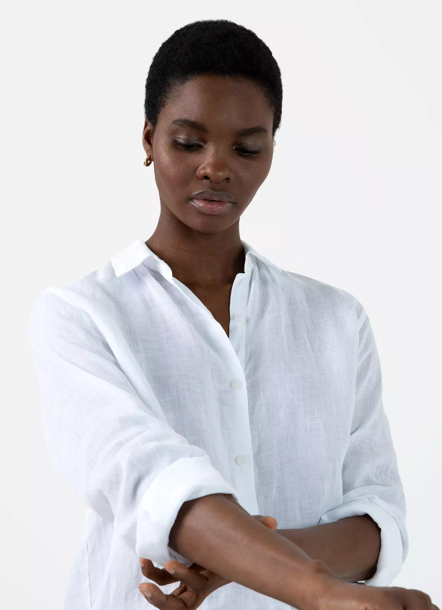 Women's Linen Shirt in White