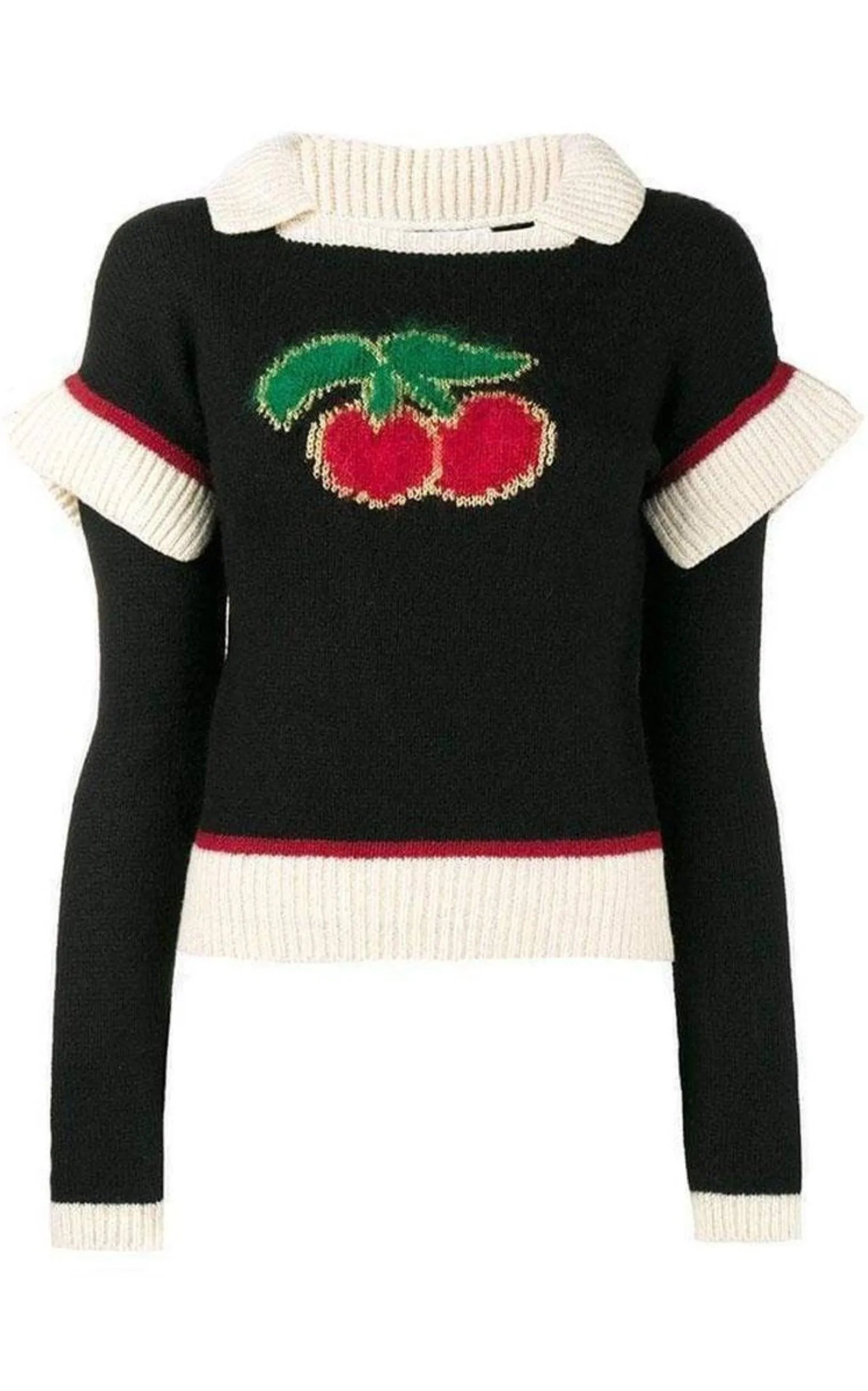 Wool Blend Cherry Sweater