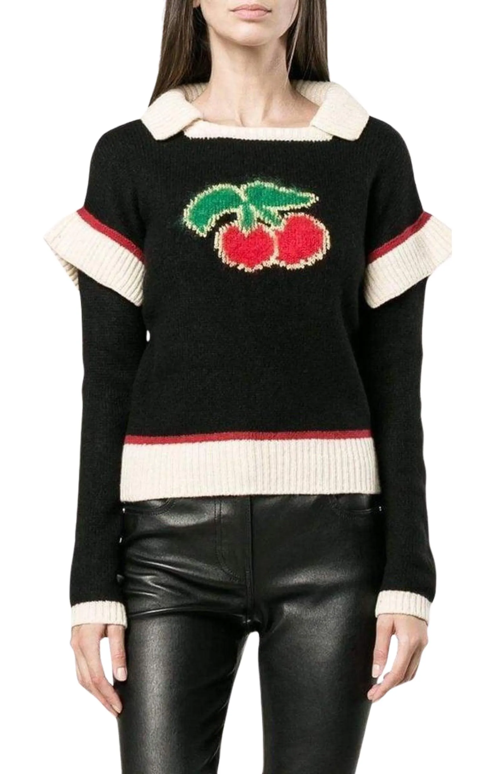 Wool Blend Cherry Sweater