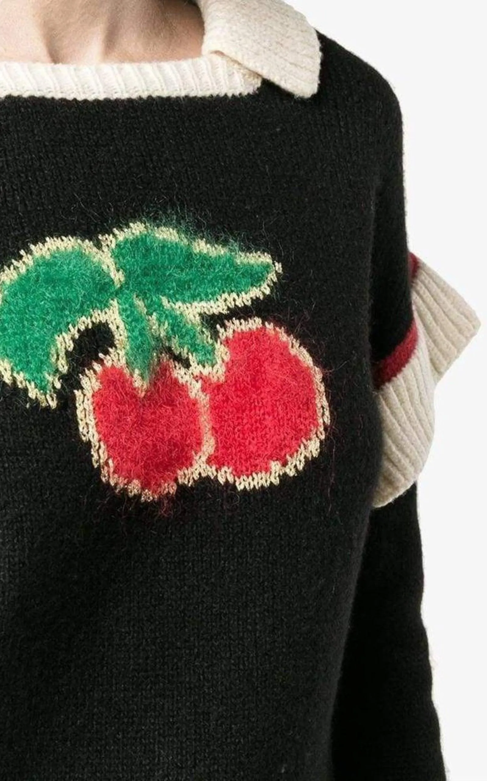 Wool Blend Cherry Sweater