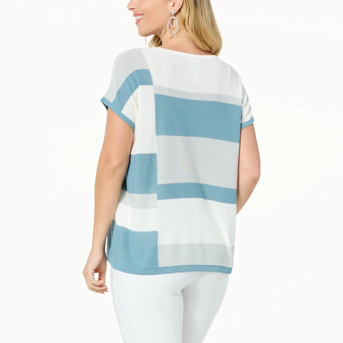      WynneCollection Striped Intarsia Sweater     