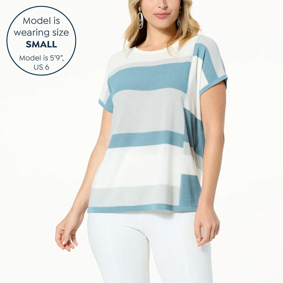      WynneCollection Striped Intarsia Sweater     