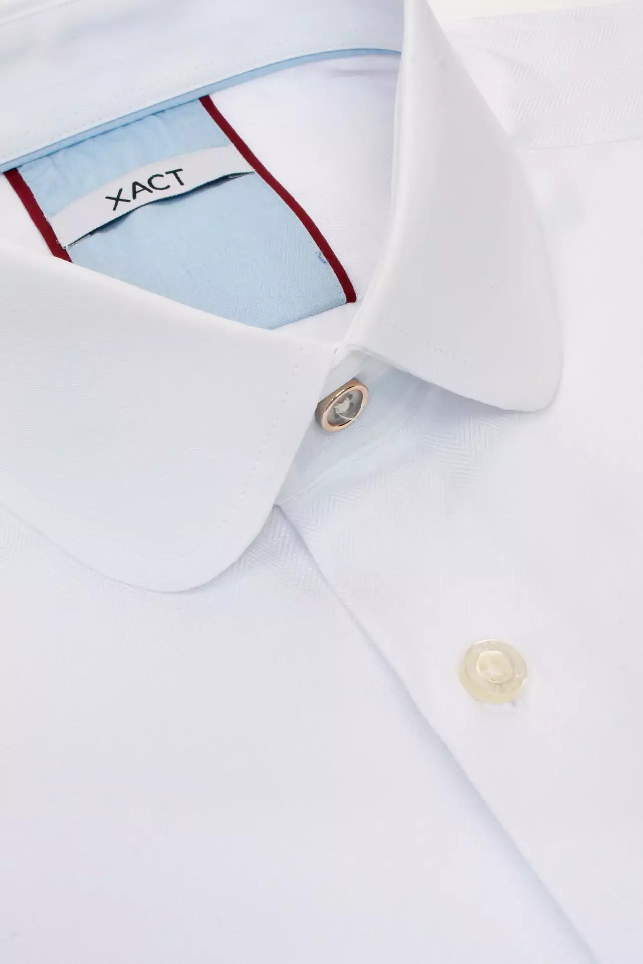 Xact Men's Club/ Penny Collar Shirt - White Contrast Collar & Cuffs