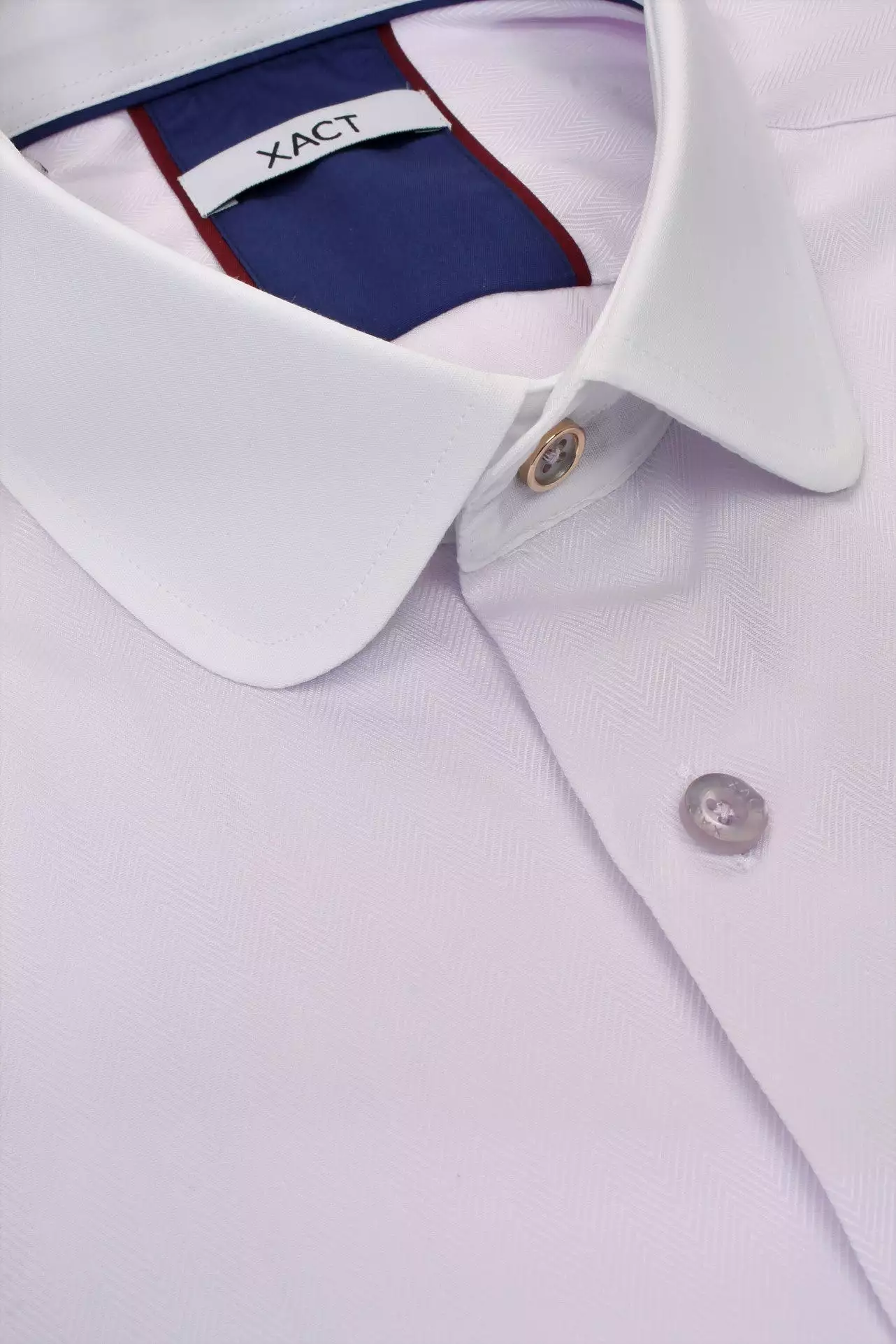 Xact Men's Club/ Penny Collar Shirt - White Contrast Collar & Cuffs