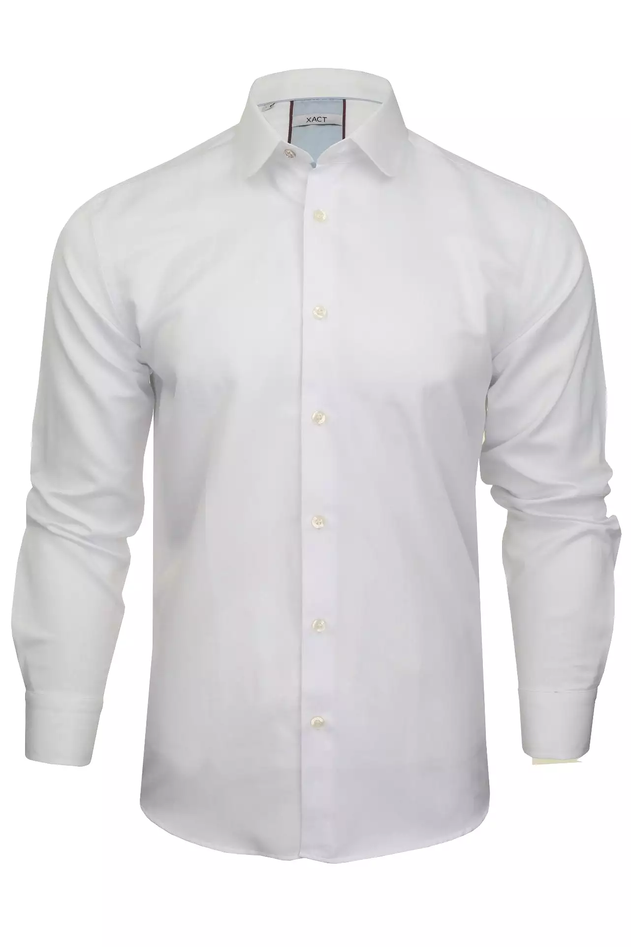 Xact Men's Club/ Penny Collar Shirt - White Contrast Collar & Cuffs