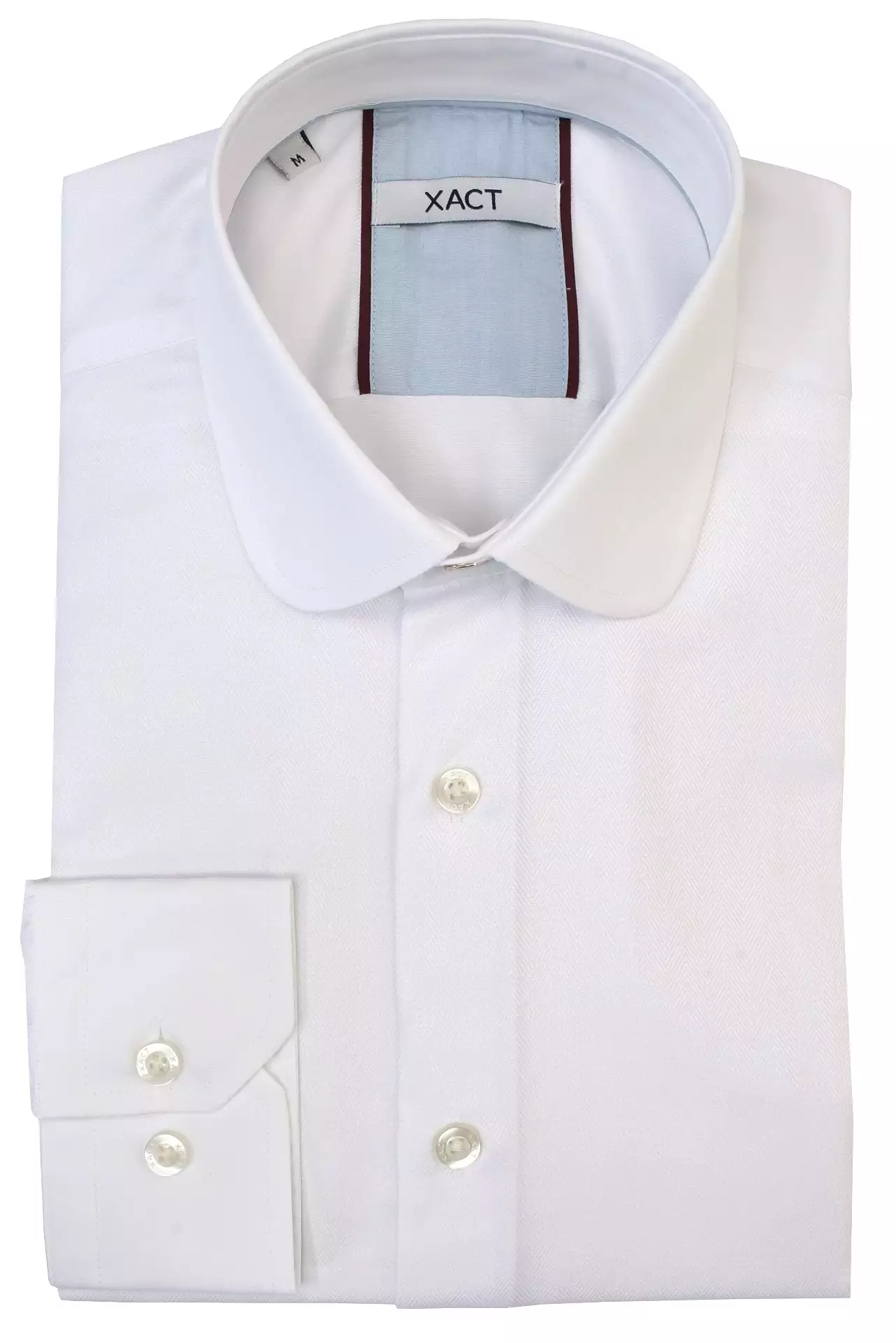 Xact Men's Club/ Penny Collar Shirt - White Contrast Collar & Cuffs