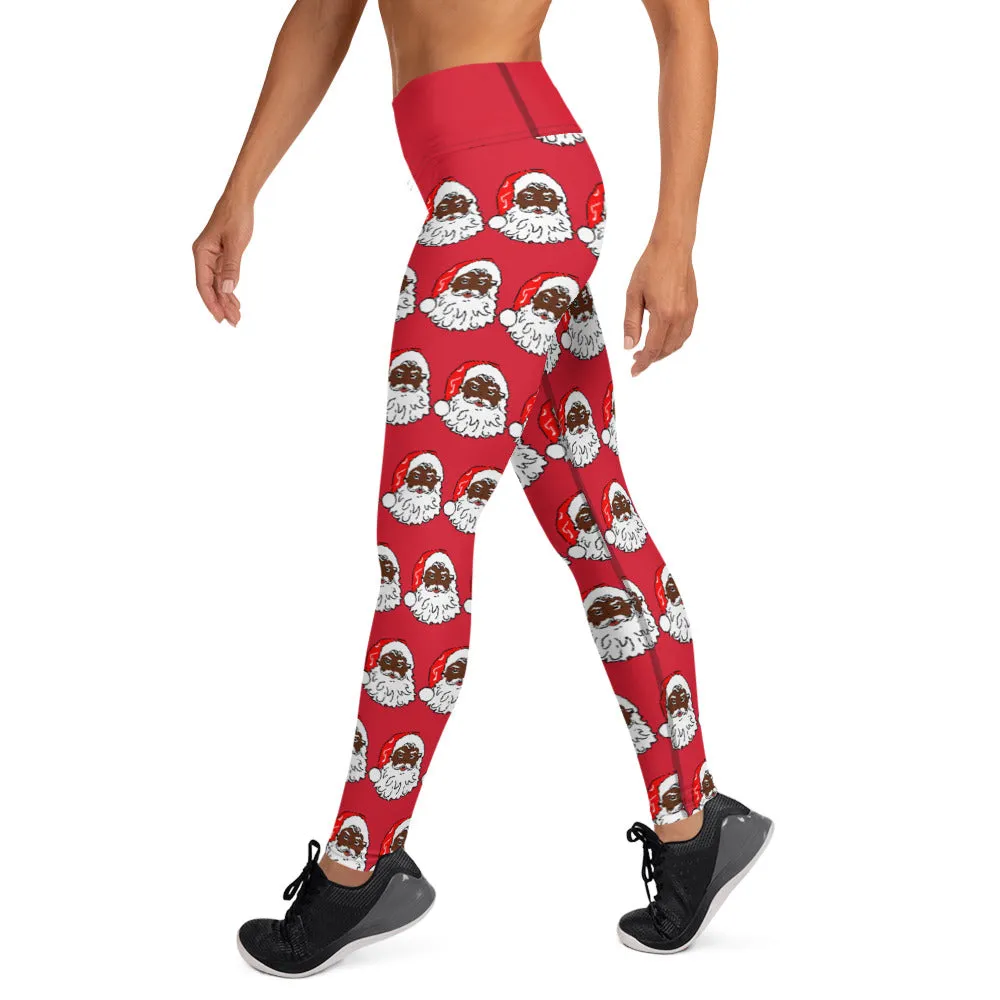 Yoga Leggings Santa Red